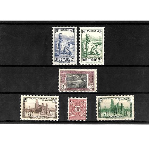 Cote D'ivoire - Lot De 6 Timbres Neufs Avec Trace De Charnière - Photo Contractuelle