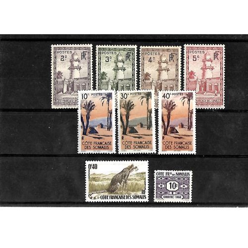 Cote Française Des Somalies - Lot De 9 Timbres Neufs**-Gomme Intacte - 1 Er Choix - Photo Contractuelle