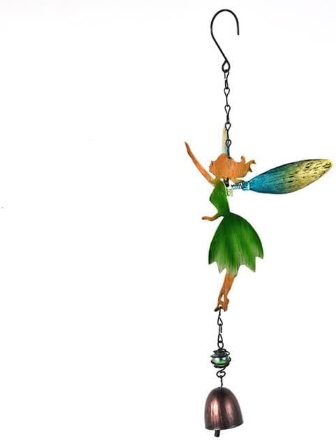 Green Angel Green Angel Tentures de fenêtre Ange carillons éoliens Spinner Bell Receveur Suspendus Art Windbell pendentifs Ornement en Verre