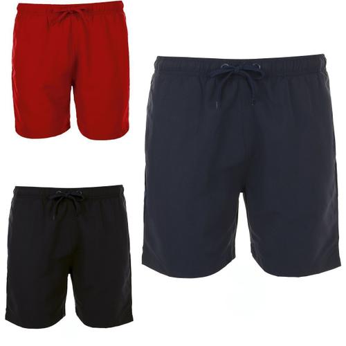 Lot 3 Shorts De Bain Pour Homme - 01689 Bleu Marine Rouge Et Noir