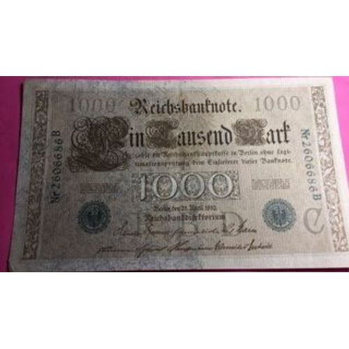 Billet Allemagne 1000 Mark 1910