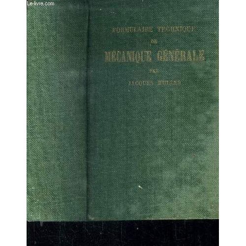 Formulaire Technique De Mecanique Generale Muller neuf et occasion
