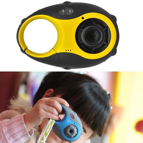 Appareil Photo Enfant 5MP Full HD DVR LCD 1.5 Pouces Jaune Noir + SD 4Go YONIS