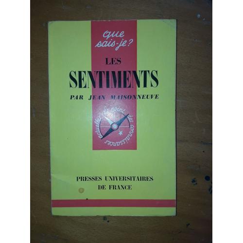 Livre Les Sentiments Par Jean Maisonneuve