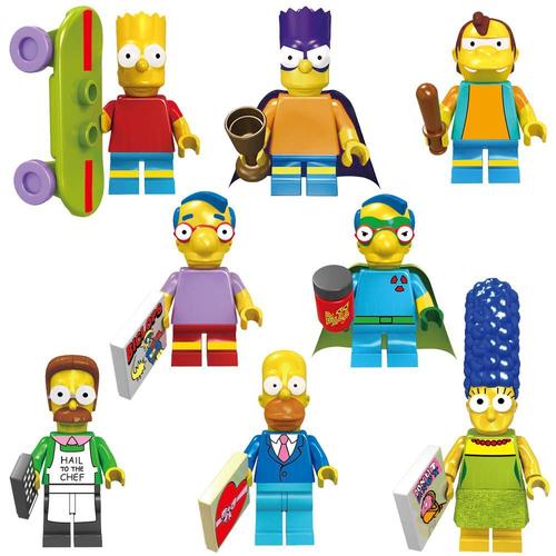 Blocs De Construction 8pcs Les Simpsons Jouets ¿¿Ducatifs Pour Enfants