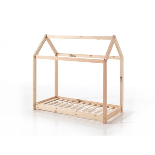 Paris Prix - Lit Enfant Design "Cabane" 70x140cm Naturel