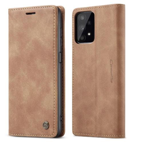 Flip Étui Pour Samsung Galaxy A32 5g Portefeuille En Cuir Pu Vintage Fermeture Magnétique Antichoc Livre Flip Folio Étui Avec Fente Pour Carte, - Jaune