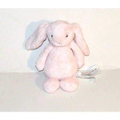 Doudou Lapin Jellycat Rose Clair Peluche Lapin Hochet Petit Modele 20 Cm