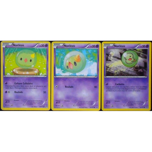 Nucléos X 3 : Noir & Blanc 55/114 + Nobles Victoires 50/101 + Explosion Plasma (42/101)