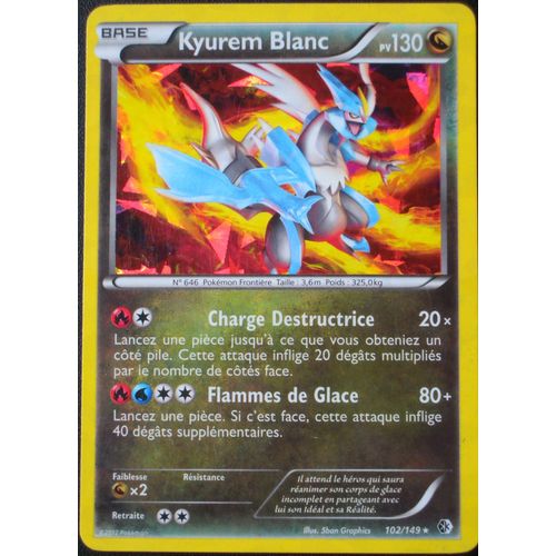 Kyurem Blanc 102/149 Holo Set Frontières Franchies Fr