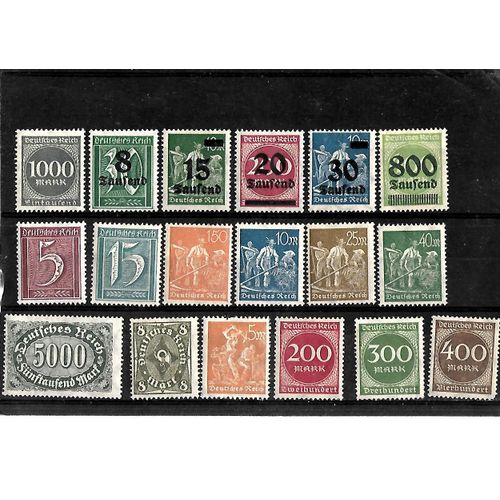 Allemagne-Lot De 18 Timbres Neufs-Gomme Intacte-1er Choix* *-Photo Contractuelle