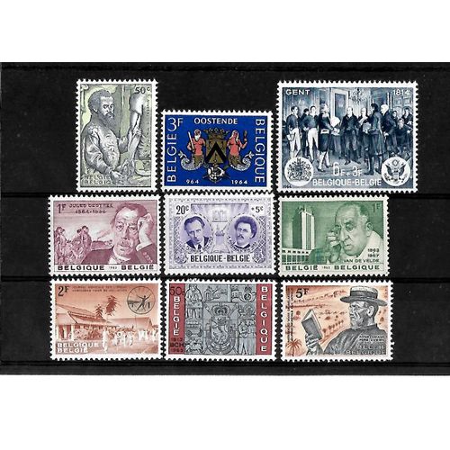 Belgique-Lot De 9 Timbres Neufs** -Gomme Intacte-1er Choix-Photo Contractuelle