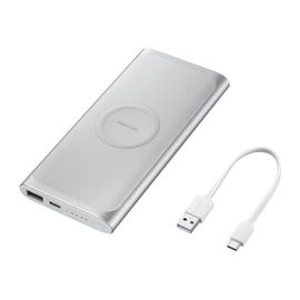 Batterie Externe 10000 Mah Samsung Wireless Battery Pack Eb-U1200 Fast Charge - 2 A - Usb/Usb-C - Argenté