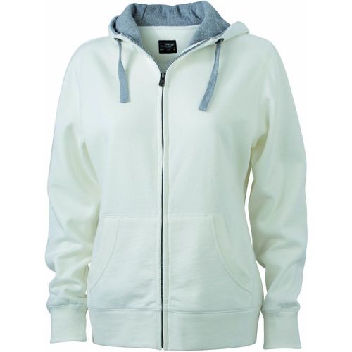 Sweat Zipp? ? Capuche Femme - Jn962 - Blanc Cass?