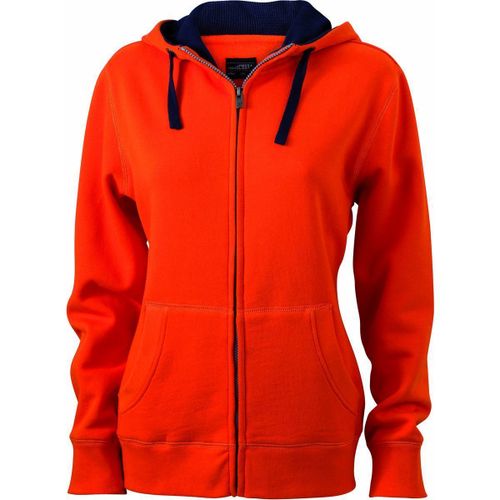 Sweat Zipp? ? Capuche Femme - Jn962 - Orange