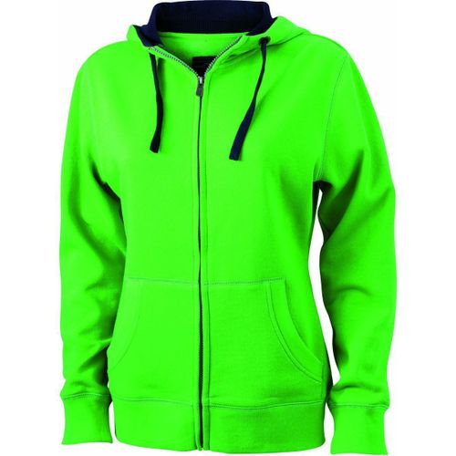 Sweat Zipp? ? Capuche Femme - Jn962 - Vert Lime