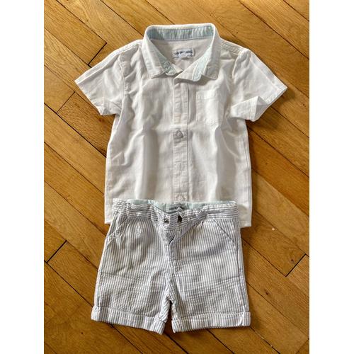 Ensemble De Cortège Chemise Et Short Bébé Garçon (Vertbaudet)