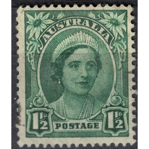 Australie 1942 Oblitéré Used Queen Elizabeth Reine Vert 1½ D Penny Australien Su