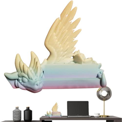 B B Porte-Cartes De Bureau, Support Pour Cartes De Visite, Affichage Photo De Conception De Dragon Imprimé En 3d Pour Ordinateur De