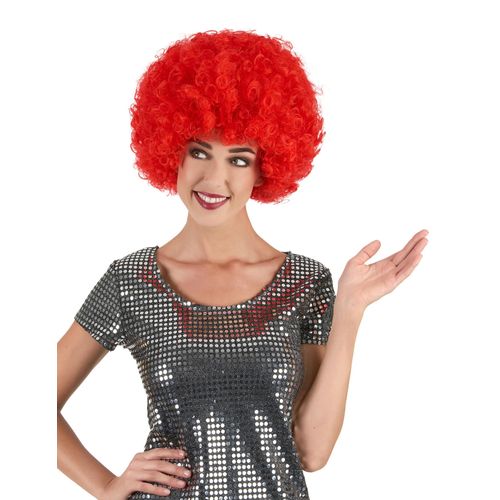 Perruque Afro Rouge Confort Adulte
