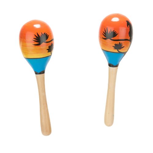 2 Maracas Hawaïennes En Bois