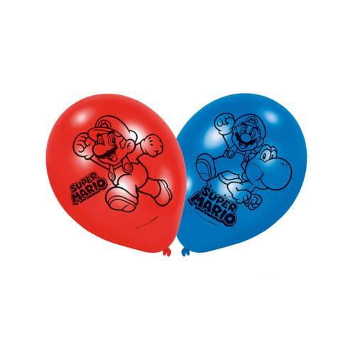 6 Ballons Latex Super Mario