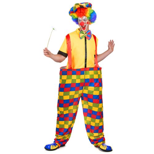 Déguisement Clown À Carreaux Colorés Homme