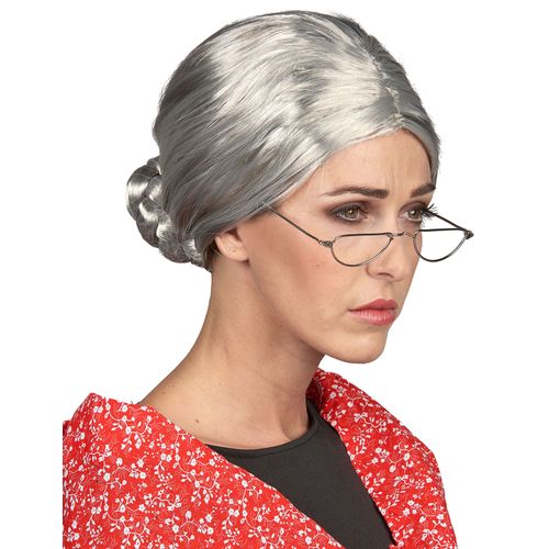 Perruque À Chignon Grand-Mère Femme