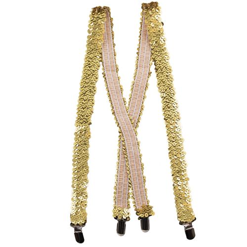 Bretelles Dorées À Sequins Adulte