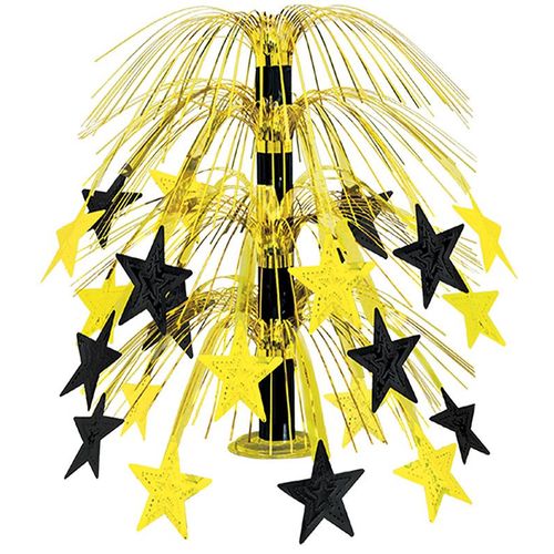 Centre De Table Étoiles Noires Et Dorées 45,7 Cm