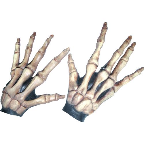 Gants Courts Os Squelettique Adulte Halloween