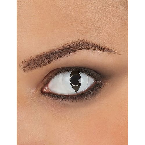 Lentilles De Contact Sans Correction Fantaisie Oeil Reptile Blanc 3 Mois Adulte
