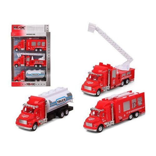 Set De Voitures Camion De Pompiers Rouge 119312 (3 Uds)-Bigbuy Fun
