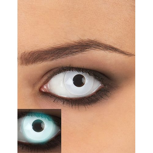 Lentilles De Contact Sans Correction Fantaisie Uv Blanc 1 Mois Adulte