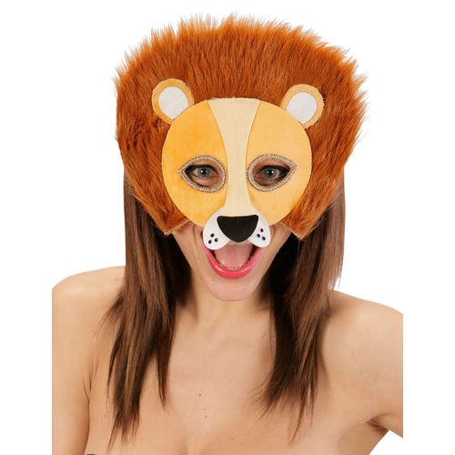 Demi Masque Peluche Lion Adulte Taille Unique