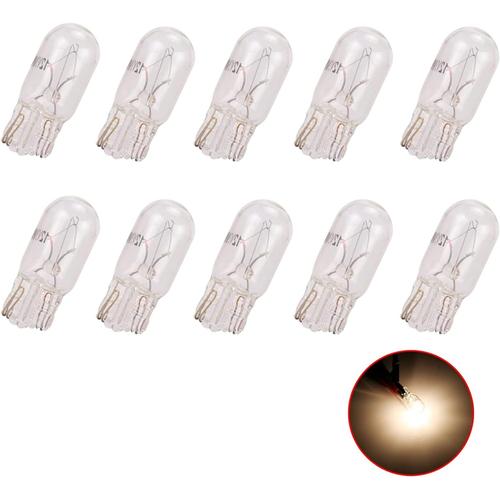 10 Pièce T10 Blanc Ampoules, 12v 5 Watt, 5w D'immatriculation Light, Feux De Positionnement Latéraux Plaque D'immatriculation Dc 12v, Pour Plaque D'immatriculation Feu De Position Latéral