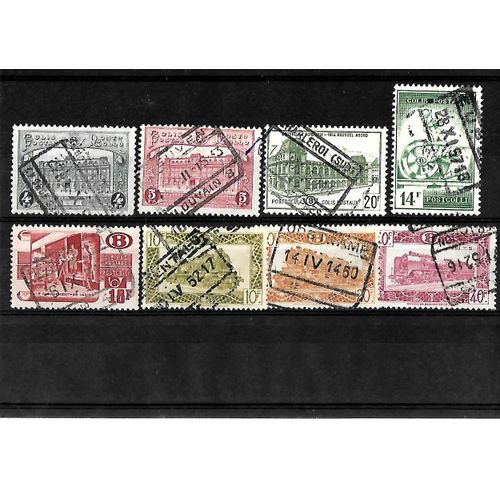 Belgique-Lot De 8 Timbres De Colis Postaux Oblitérés-Très Bon Etat-Photo Contractuelle