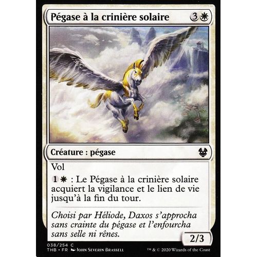Pégase À La Crinière Solaire - Mtg - Théros Par- Delà La Mort - C - 38/254