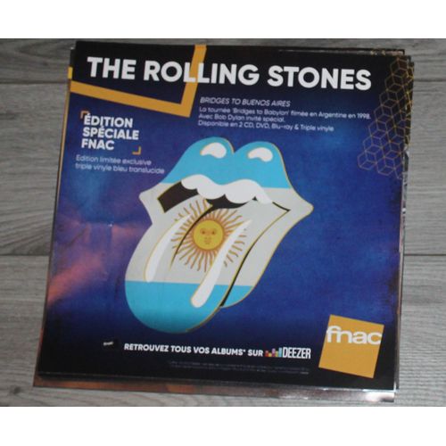 Plv 30x30cm Souple Glacée 2019 The Rolling Stones Bridges Tu Buenos Aires / Magasins Fnac
