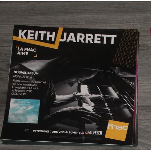 Plv 30x30cm Souple Glacée 2019 Keith Jarrett Munich 2016 / Magasins Fnac