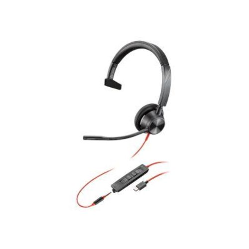 Poly Blackwire 3315 - Microsoft Teams - 3300 Series - micro-casque - sur-oreille - filaire - jack 3,5mm, USB-C - Certifié pour Microsoft Teams