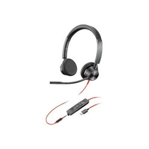 Poly Blackwire 3325 - Microsoft Teams - 3300 Series - micro-casque - sur-oreille - filaire - jack 3,5mm, USB-C - Certifié pour Microsoft Teams