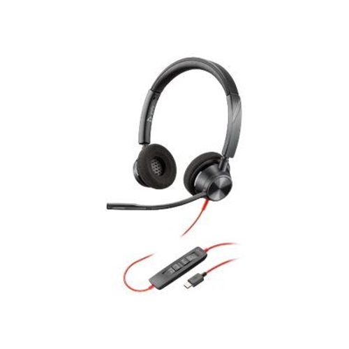 Poly Blackwire 3320 - Microsoft Teams - 3300 Series - micro-casque - sur-oreille - filaire - USB-C - Certifié pour Microsoft Teams