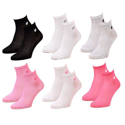 Chaussettes Femme Lotto Socquettes Pack De 6 Paires Coton Mercerisé