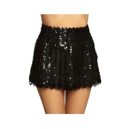 Jupe À Sequins Noirs Femme