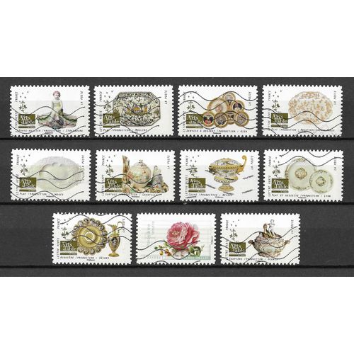 Série Incomplète De Timbres Oblitérés De France "2018". "Les Arts De La Table"