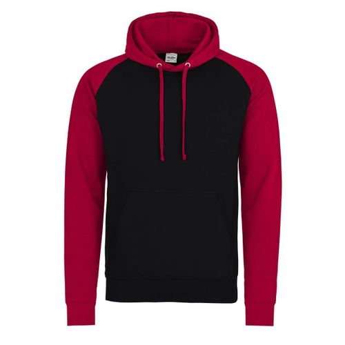 Sweat ? Capuche Contrast?E - Homme - Jh009 - Noir Et Tomate