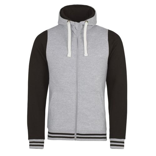 Sweat-Shirt Zippé À Capuche - Homme - Jh051 - Gris Clair