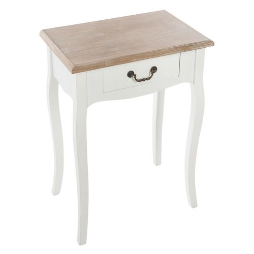 Table De Chevet Chrysa - L. 47 X H. 65 Cm - Blanc
