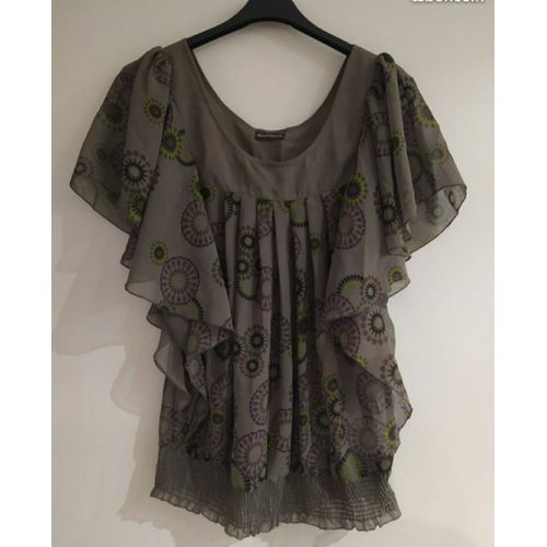 Blouse Manches Courtes À Volants S